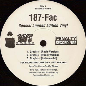 187 Fac : Graphic / All Head No Body (12", Ltd, Promo)