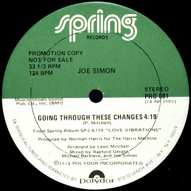 Joe Simon : Going Through These Changes (12