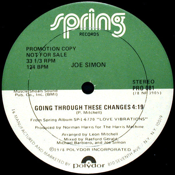 Joe Simon : Going Through These Changes (12