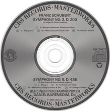 Load image into Gallery viewer, Schubert*, Berliner Philharmoniker, Daniel Barenboim : Symphonies Nos. 3 &amp; 5  (CD, Album)