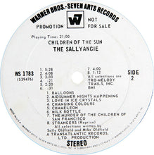 Load image into Gallery viewer, The Sallyangie : Children Of The Sun (LP, Album, Promo, Gat)