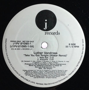 Luther Vandross : Take You Out Tonight (Allstar Remix) (12", Promo)