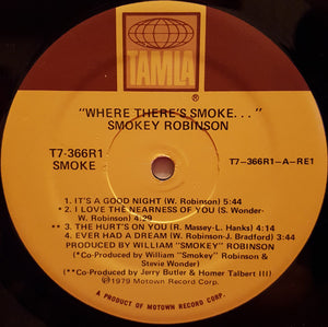 Smokey Robinson : Where There's Smoke... (LP, Album, RP)