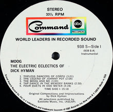 Load image into Gallery viewer, Dick Hyman : Moog - The Electric Eclectics Of Dick Hyman (LP, Album, Gat)