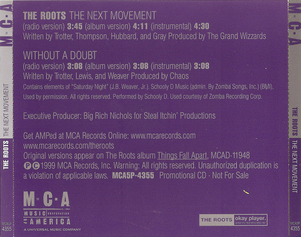 The Roots : The Next Movement (CD, Single, Promo)