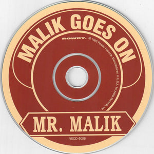 Mr. Malik : Malik Goes On (CD, Single, Promo)