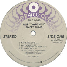 Load image into Gallery viewer, Pete Townshend : Empty Glass (LP, Album, SP )