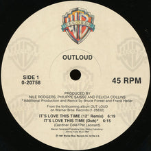 Load image into Gallery viewer, Outloud : It&#39;s Love This Time (12&quot;)