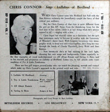 Load image into Gallery viewer, Chris Connor : Sings Lullabys Of Birdland (7", EP)