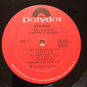 Eric Clapton : At His Best (2xLP, Comp, PRC)