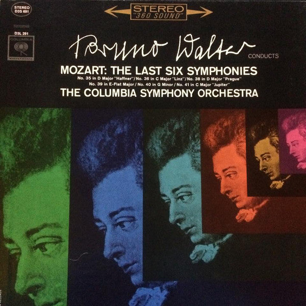 Wolfgang Amadeus Mozart, Bruno Walter, Columbia Symphony Orchestra : The Last Six Symphonies (3xLP + Box, Comp)