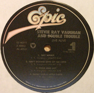 Stevie Ray Vaughan & Double Trouble : Live Alive (2xLP, Album, Gat)
