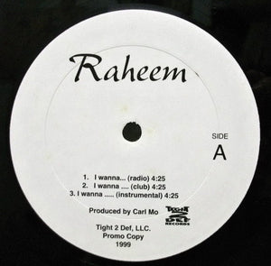 Raheem* : I Wanna / Do Somethin' (12", Promo)