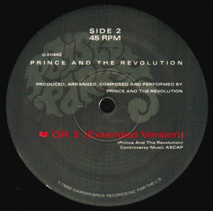 Prince And The Revolution : Kiss (12", Single, Spe)