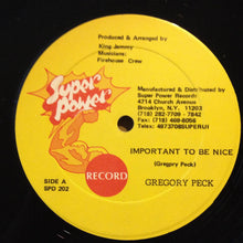 Load image into Gallery viewer, Gregory Peck, Anthony Malvo : Important To Be Nice / Rain From The Sky (12&quot;)