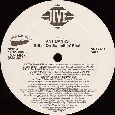 Ant Banks : Sittin' On Somethin' Phat (LP, Album, Promo)