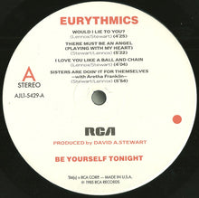 Load image into Gallery viewer, Eurythmics : Be Yourself Tonight (LP, Album, Ind)