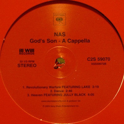 Nas : God's Son (A Cappella) (2xLP, Album, Promo)