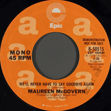 Maureen McGovern : We'll Never Have To Say Goodbye Again (7