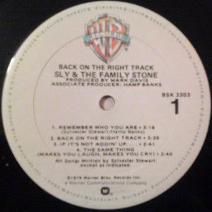 Sly & The Family Stone : Back On The Right Track (LP, Album, Gol)