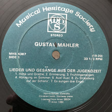 Load image into Gallery viewer, Hanna Schaer, Christian Ivaldi : Gustav Mahler: Lieder Und Gesänge Aus Der Jugendzeit (LP)