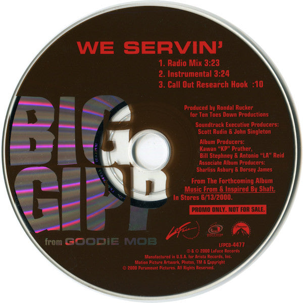 Big Gipp : We Servin' (CD, Single, Promo)