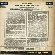 Load image into Gallery viewer, Ludwig van Beethoven, Budapest String Quartet : Quartet No. 14 In C-sharp Minor, Op. 131 (LP, Mono)