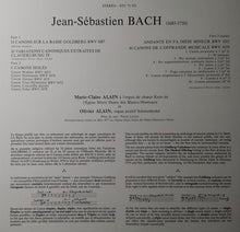 Load image into Gallery viewer, J.S. Bach* - Marie-Claire Alain, Olivier Alain : L'art Du Canon Chez J.S. Bach (41 Canons Pour Deux Orgues) (LP)