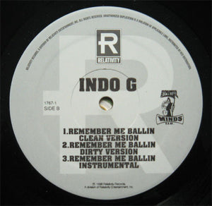 Indo G : Throw Them Thangs / Remember Me Ballin (12")