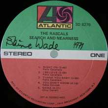 Load image into Gallery viewer, The Rascals : Search And Nearness (LP, Album, MO)