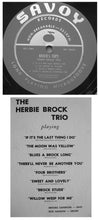 Load image into Gallery viewer, The Herbie Brock Trio : Brock's Tops (LP, Album, Mono)