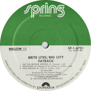 The Fatback Band : Brite Lites, Big City (LP, Album, Spe)