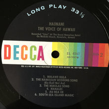 Load image into Gallery viewer, Haunani* : Haunani, The Voice Of Hawaii (LP, Mono)