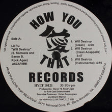 Load image into Gallery viewer, Lil Ru : Will Destroy (12&quot;)