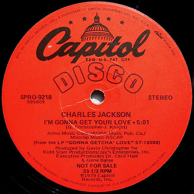 Charles Jackson* : I'm Gonna Get Your Love (12