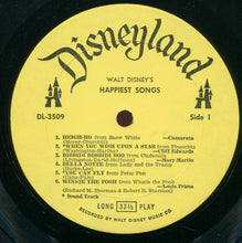 Load image into Gallery viewer, Various : Walt Disney's Happiest Songs (LP, Album, Comp, Mono)