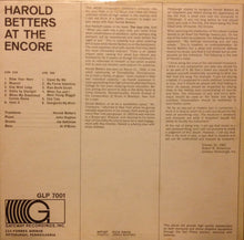 Load image into Gallery viewer, Harold Betters : At The Encore (LP, Album, Mono)