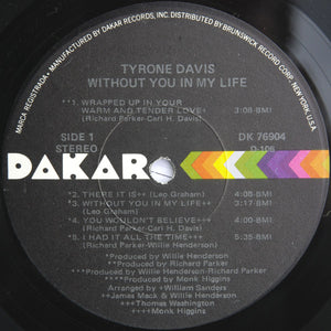 Tyrone Davis : Without You In My Life (LP, Album, Los)