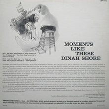 Load image into Gallery viewer, Dinah Shore : Moments Like These (LP)