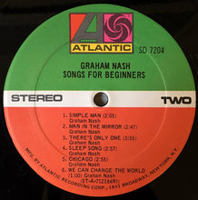 Load image into Gallery viewer, Graham Nash : Songs For Beginners (LP, Album, RI )