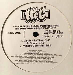 Hi-C : Swingin' (Clean Versions) (12", Promo)