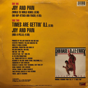 Rob Base & D.J. E-Z Rock* : Joy And Pain (Remix) (12", Single)