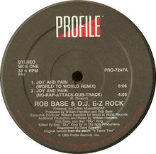 Load image into Gallery viewer, Rob Base &amp; D.J. E-Z Rock* : Joy And Pain (Remix) (12&quot;, Single)