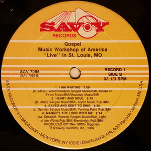 Gospel Music Workshop Of America* : "Live" In St. Louis, Missouri (2xLP, Album, Promo, Gat)