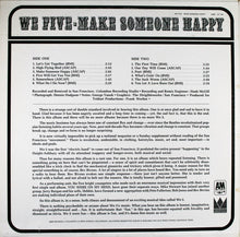 Load image into Gallery viewer, We Five : Make Someone Happy (LP, Album, Ter)