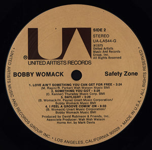 Bobby Womack : Safety Zone (LP, Album, Pit)