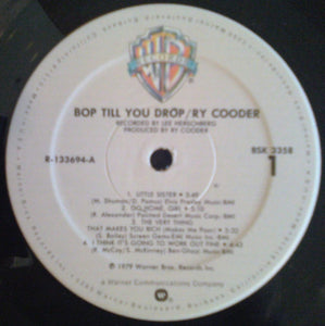 Ry Cooder : Bop Till You Drop (LP, Album, Club, RCA)