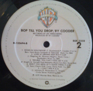 Ry Cooder : Bop Till You Drop (LP, Album, Club, RCA)