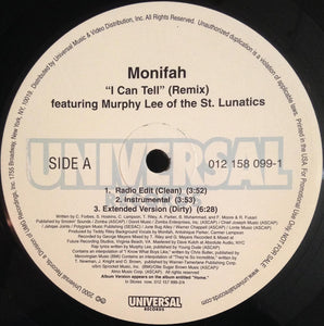 Monifah : I Can Tell (Remix) (12", Promo)