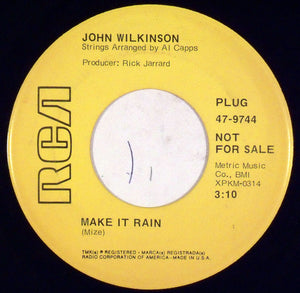 John Wilkinson : Make It Rain / (You've Got) Nothing To Be Ashamed Of (7", Single, Promo)